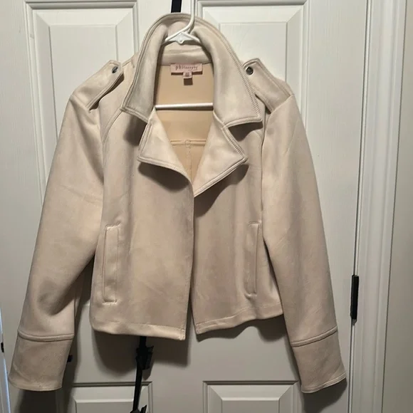 Philosophy Cream suede Jacket - Picture 1 of 5